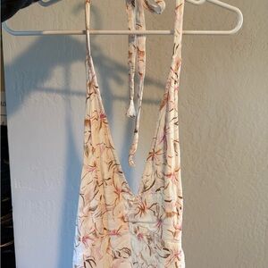 O'Neill Cream and Pink Patterned Dress